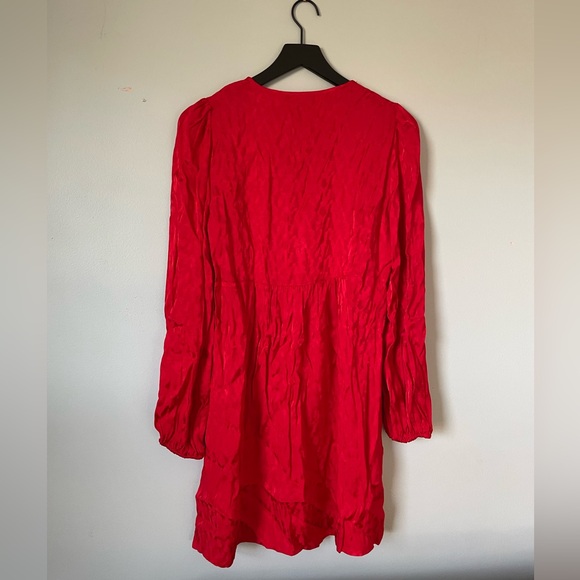 Maje Rimine Jaquard Red Mini Dress - Picture 7 of 9